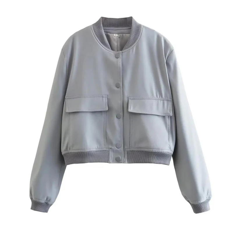 Belle Couture | Stylish Bomber Jacket with Practical Pockets - Regular Fit - Essential for Your Wardrobe - Image 11