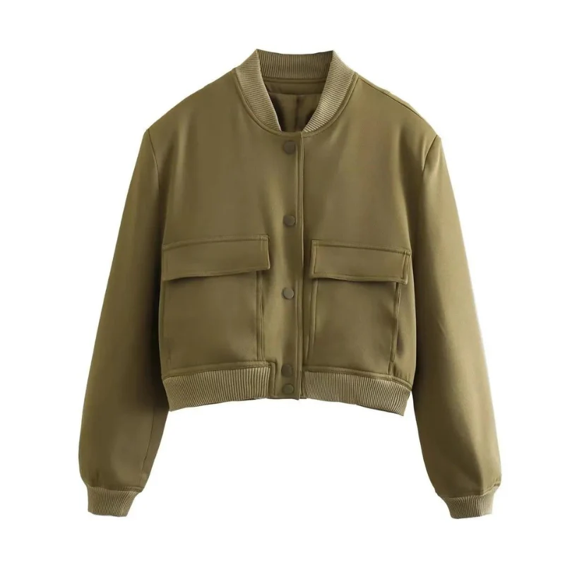 Belle Couture | Stylish Bomber Jacket with Practical Pockets - Regular Fit - Essential for Your Wardrobe - Image 15