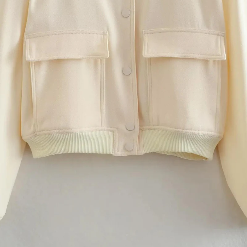 Belle Couture | Stylish Bomber Jacket with Practical Pockets - Regular Fit - Essential for Your Wardrobe - Image 3