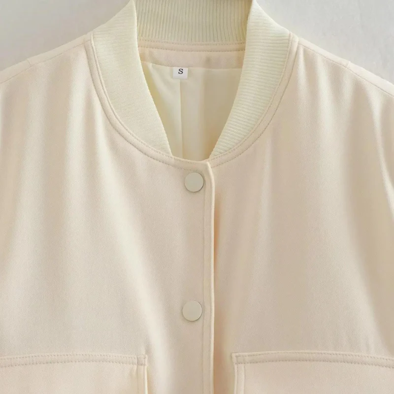 Belle Couture | Stylish Bomber Jacket with Practical Pockets - Regular Fit - Essential for Your Wardrobe - Image 6