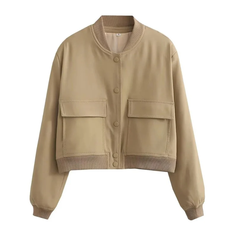 Belle Couture | Stylish Bomber Jacket with Practical Pockets - Regular Fit - Essential for Your Wardrobe - Image 7
