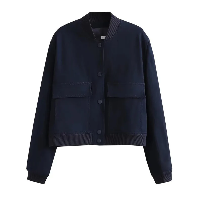 Belle Couture | Stylish Bomber Jacket with Practical Pockets - Regular Fit - Essential for Your Wardrobe - Image 9