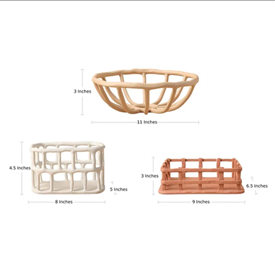 Elegant and Sculpted Resin Fruit Bowl for a Refined Presentation - Image 8
