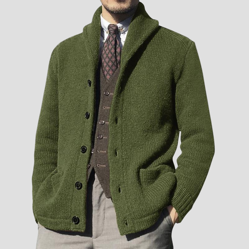 Grayson Solid Button-Front Knit Cardigan - Image 3