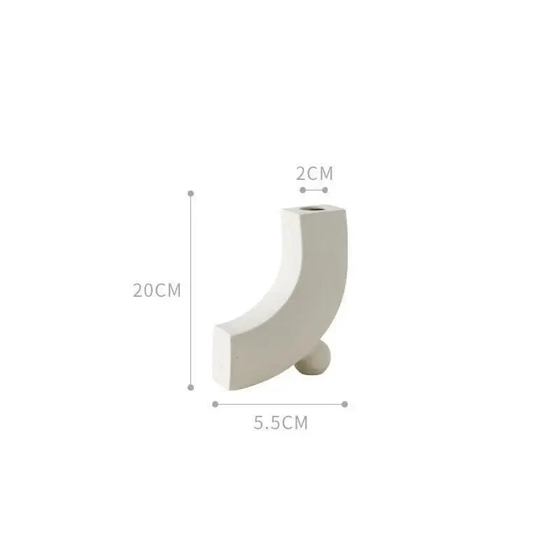 Handmade White Ceramic Vase - Image 11
