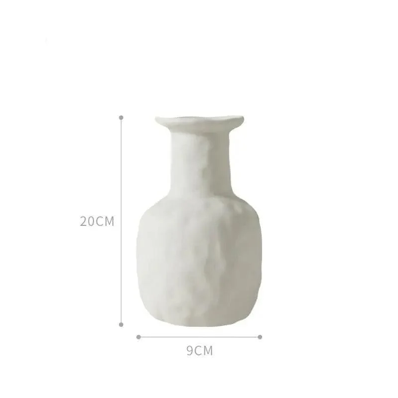 Handmade White Ceramic Vase - Image 15