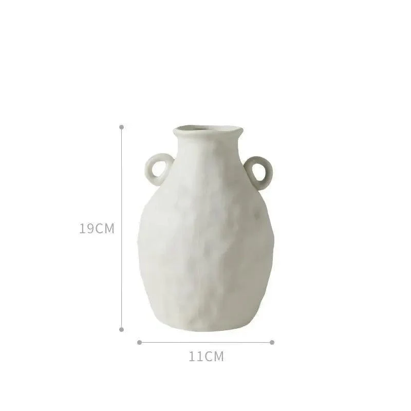 Handmade White Ceramic Vase - Image 16