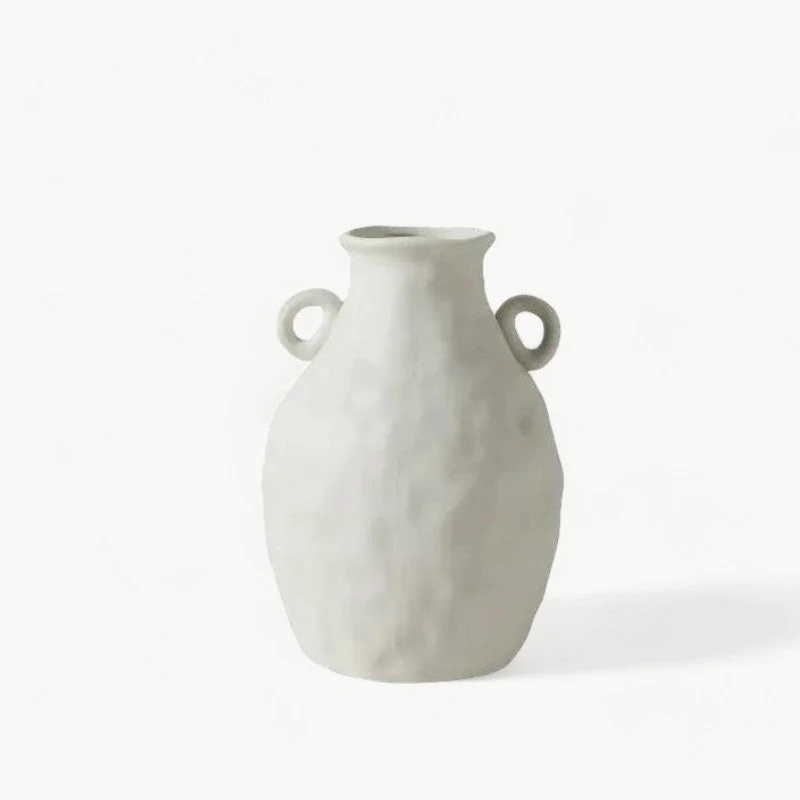 Handmade White Ceramic Vase - Image 22