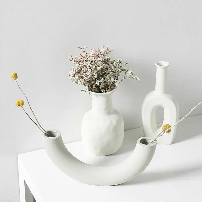 Handmade White Ceramic Vase - Image 4