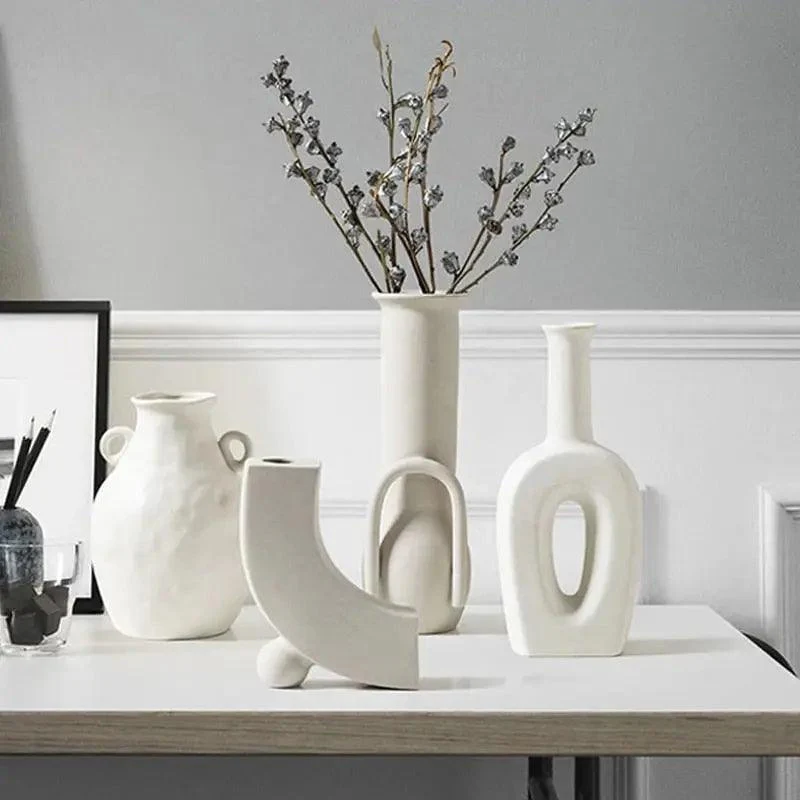 Handmade White Ceramic Vase - Image 7