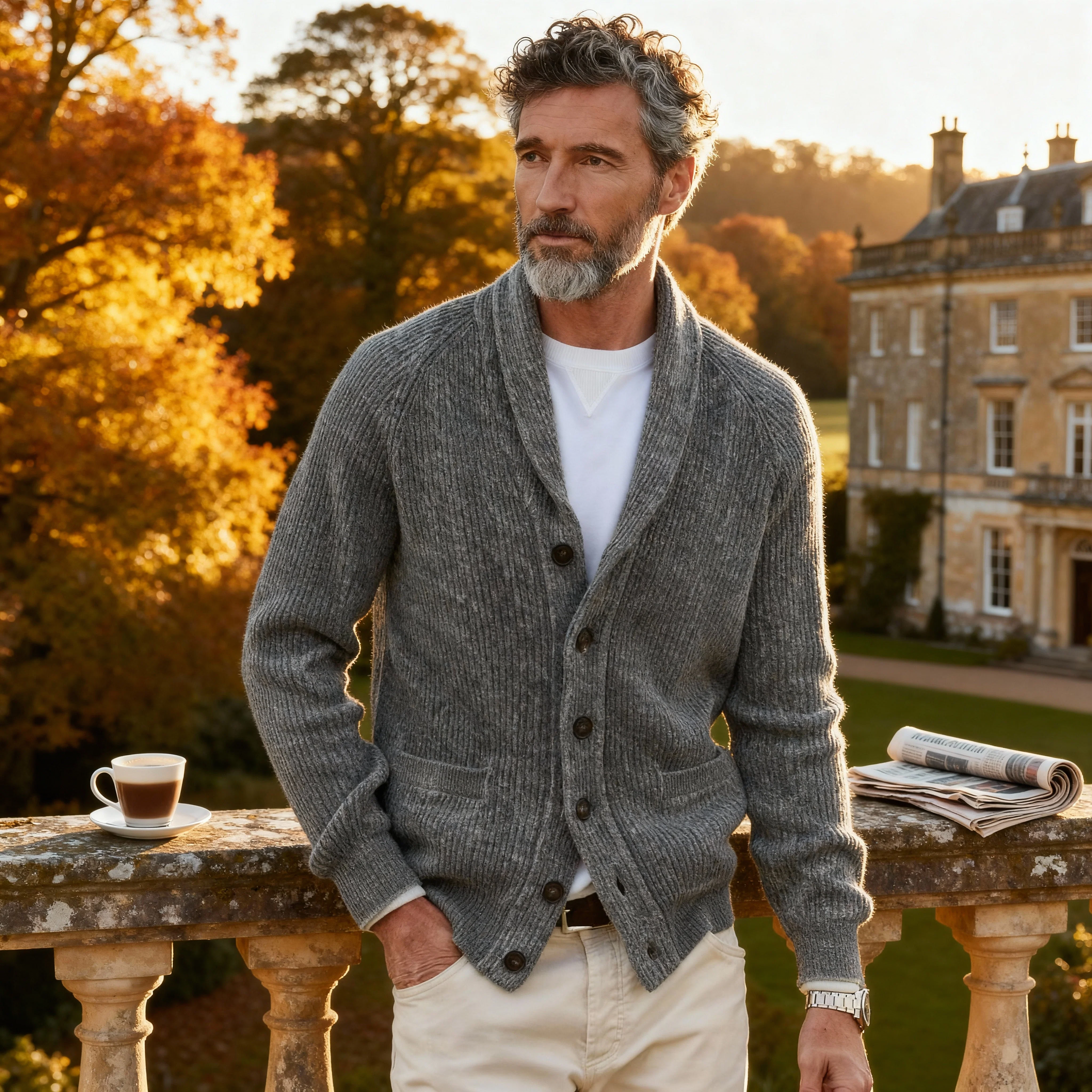 Henry Men's Cozy Cardigan Sweater - Classic Knit - Image 7