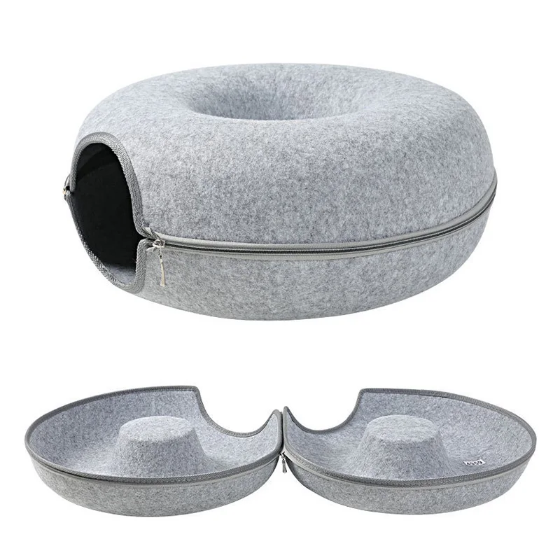 Luxe Cat Bed for Two with Interactive Tunnel for extra comfort and fun - Image 4