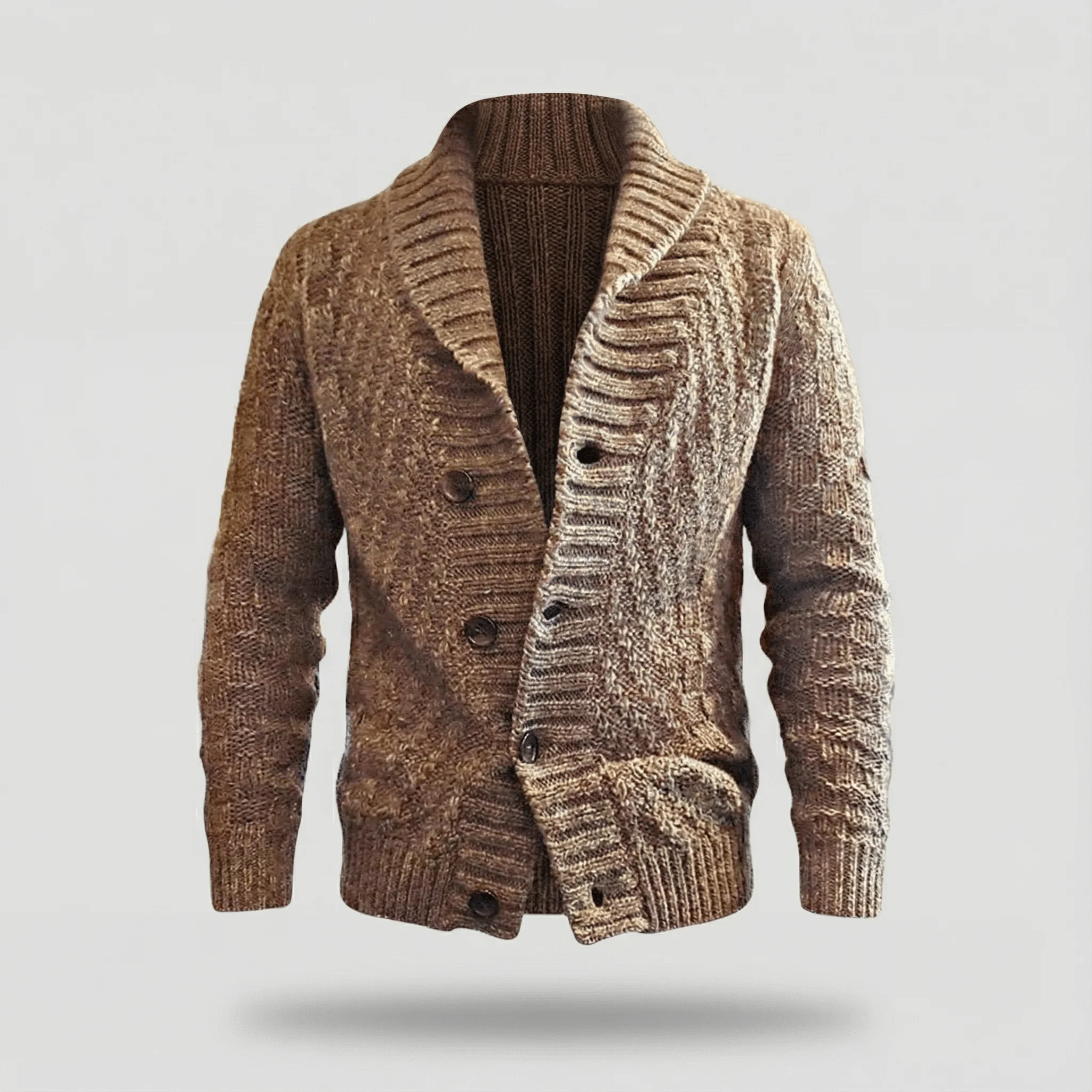 Sebastian | Vintage-Inspired Lapel Knit Cardigan - Image 3