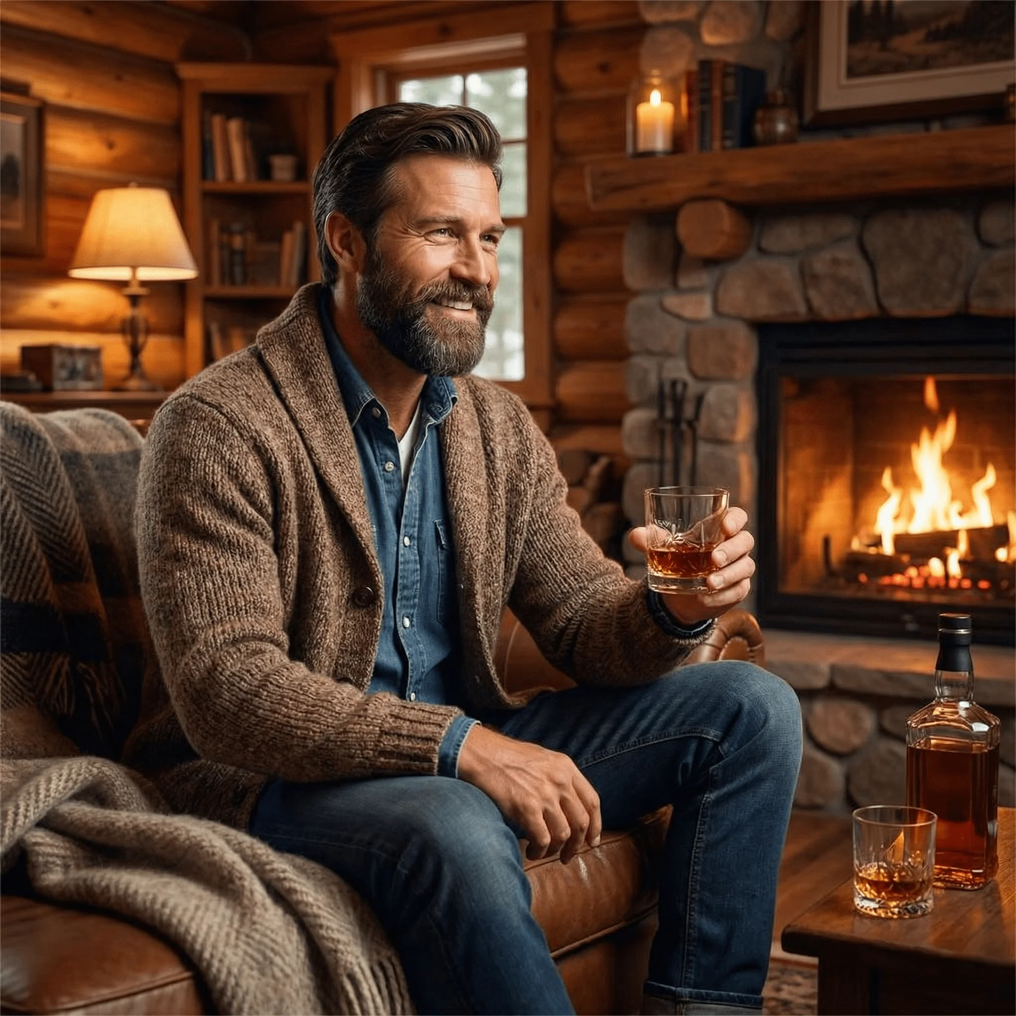Sebastian | Vintage-Inspired Lapel Knit Cardigan - Image 5