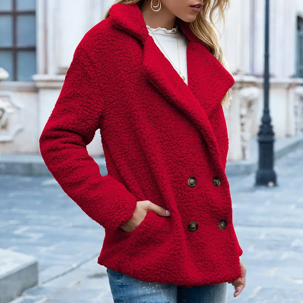 Short Teddy Jacket for a stylish and soft look - Brown - Image 11