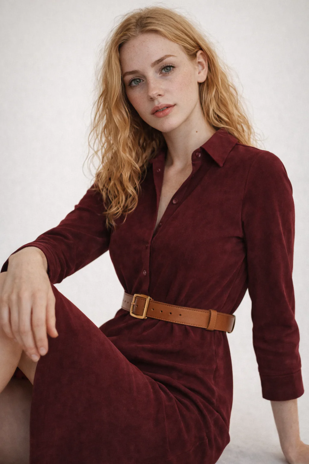 Simple and Elegant Maxi Polyester Dress with Bow Tie - Image 4
