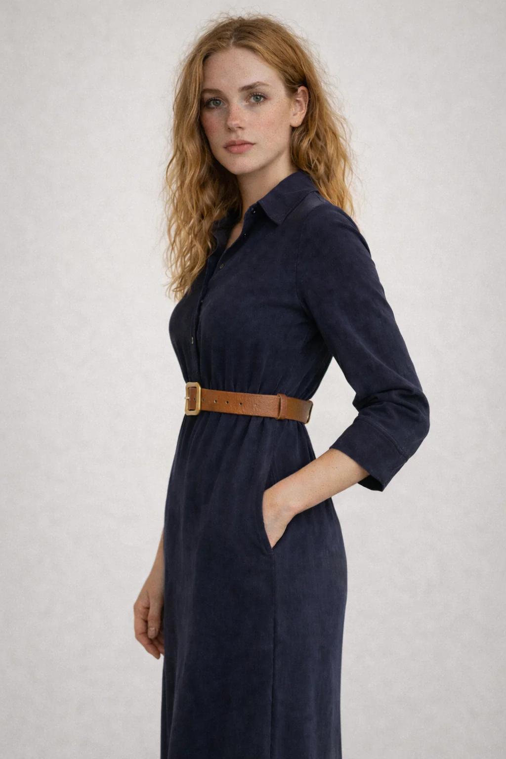 Simple and Elegant Maxi Polyester Dress with Bow Tie - Image 5